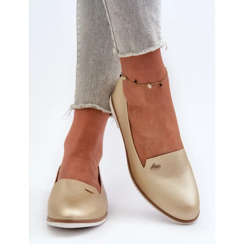 Gold Flat Moccasins Enzla golden