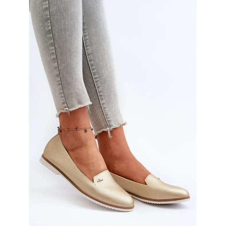 Gold Flat Moccasins Enzla golden