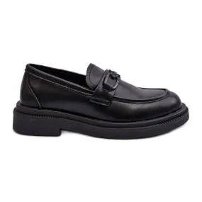 Black Leather Moccasins Keelana