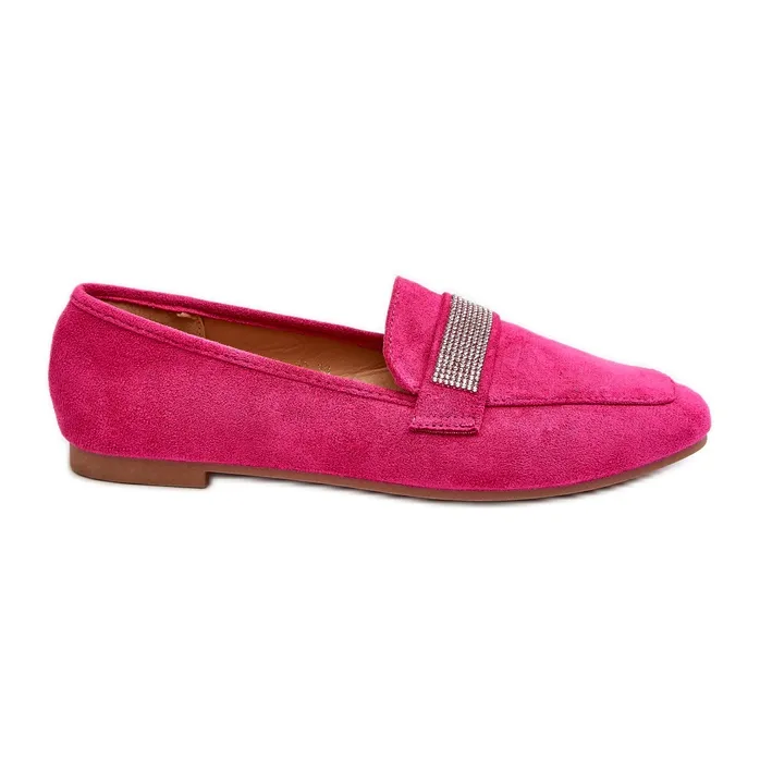 Women's Moccasins With Rhinestones Fuchsia Ralrika pink