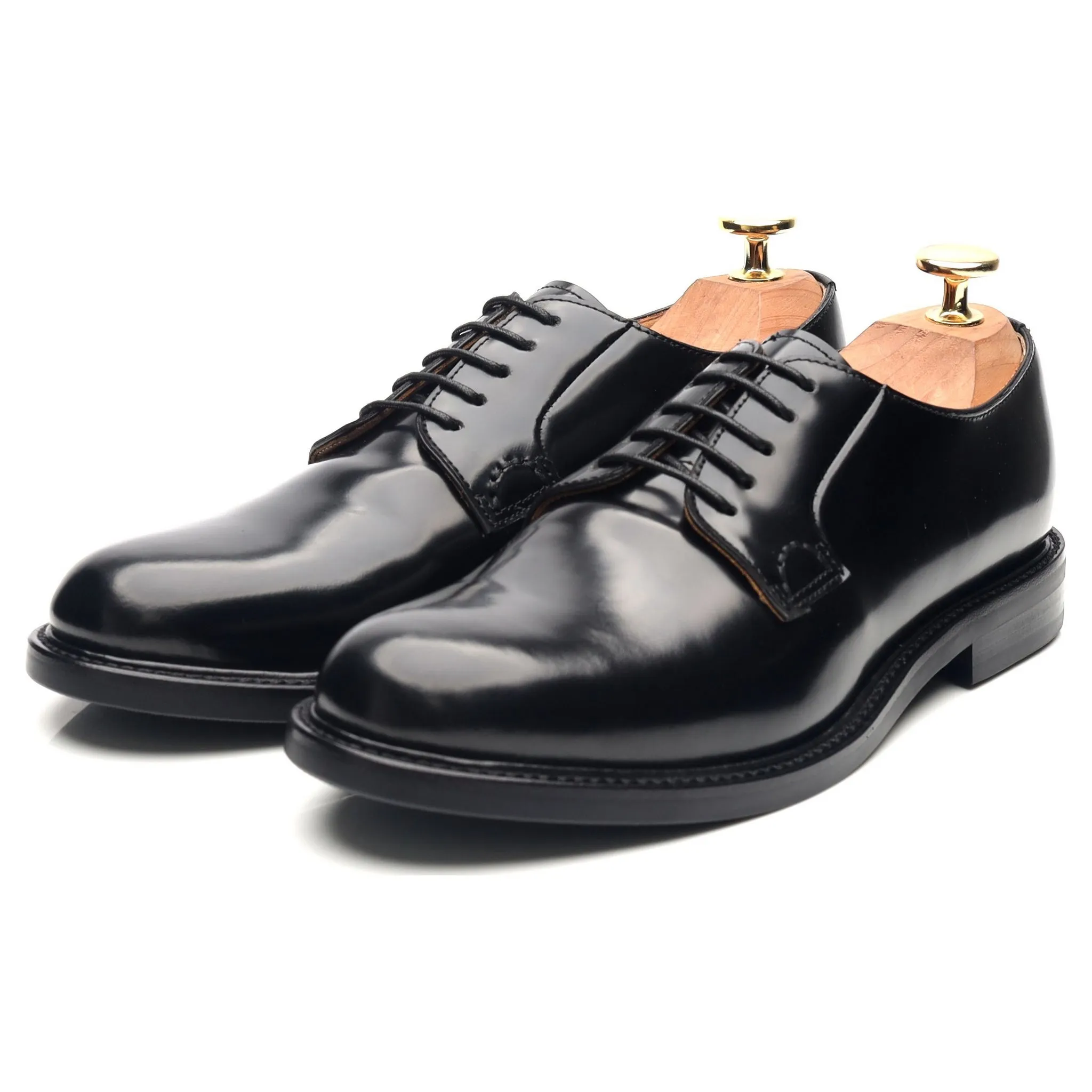 Women's Black Leather Derby UK 6 EU 39