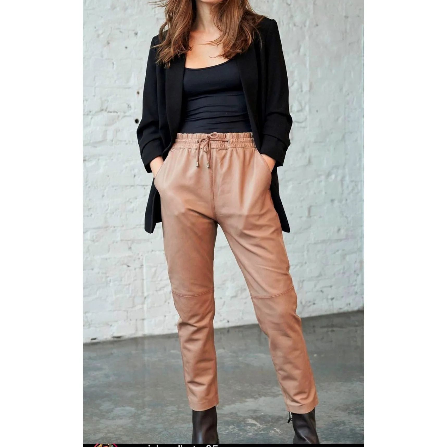 Women's Leather Pants /Joggers Carillo