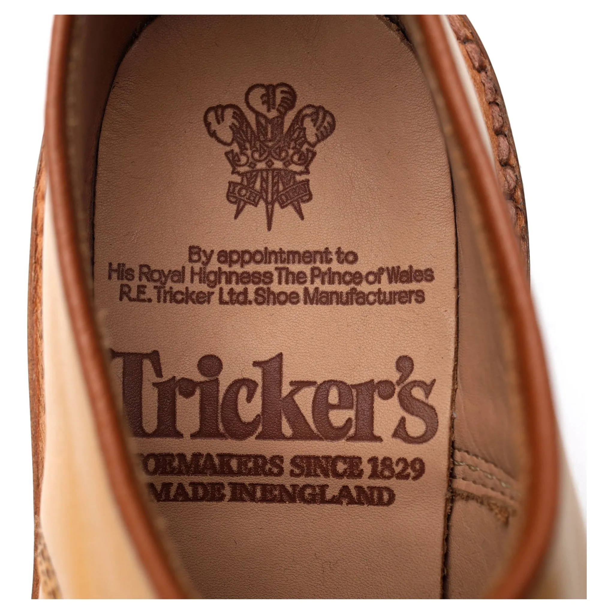 Women's 'Linda' Light Tan Brown Leather Derby UK 3