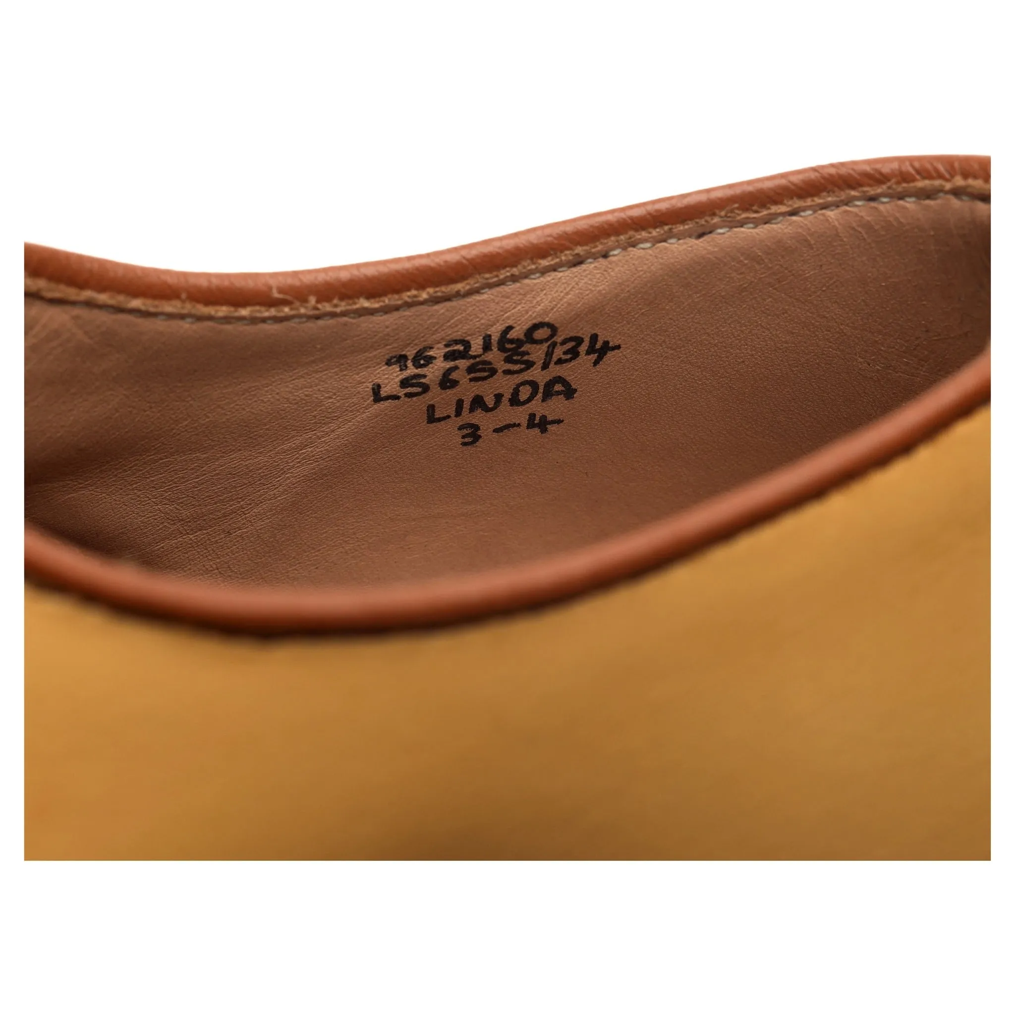 Women's 'Linda' Light Tan Brown Leather Derby UK 3