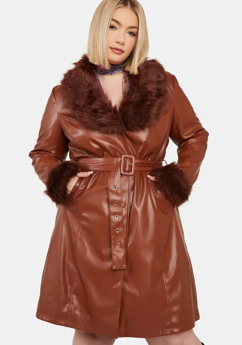 Women's Plus Size Trench Coat