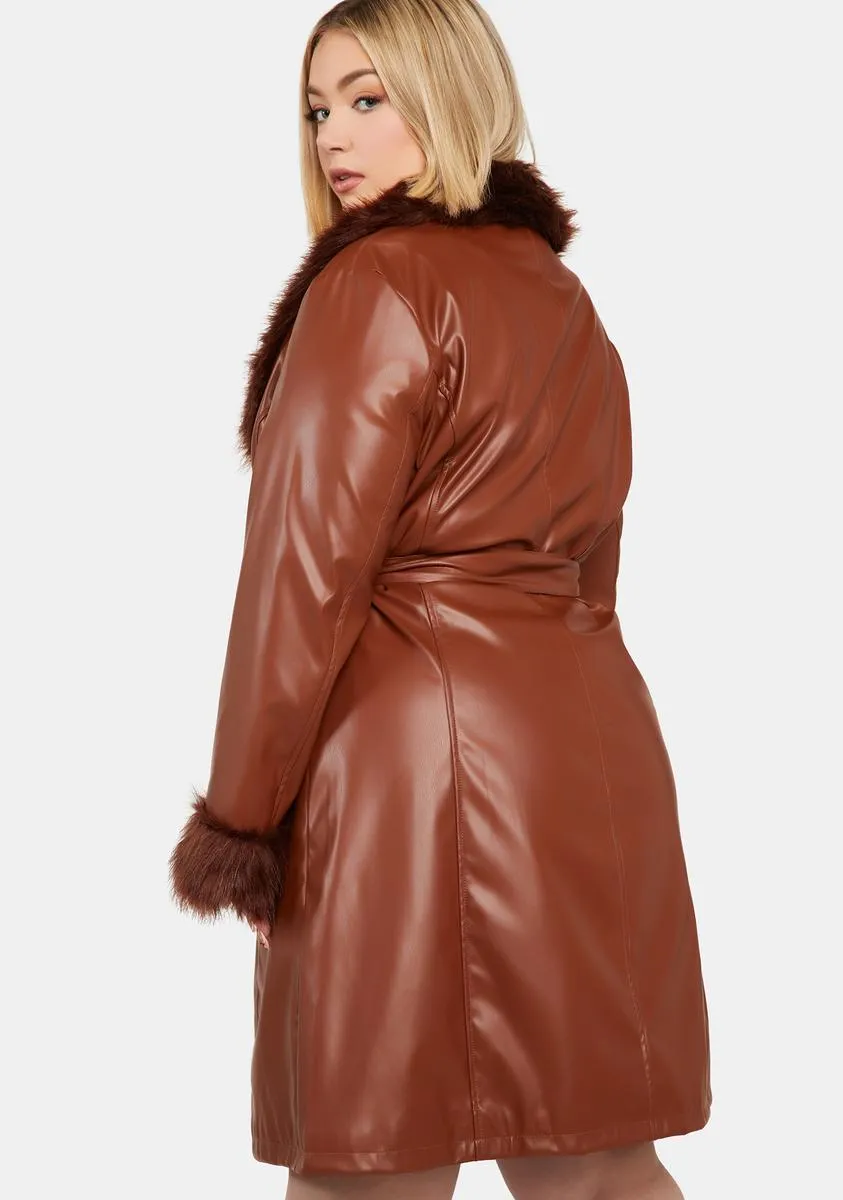 Women's Plus Size Trench Coat