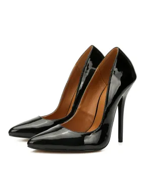 Women's Pumps Heels in Black Patent Leather