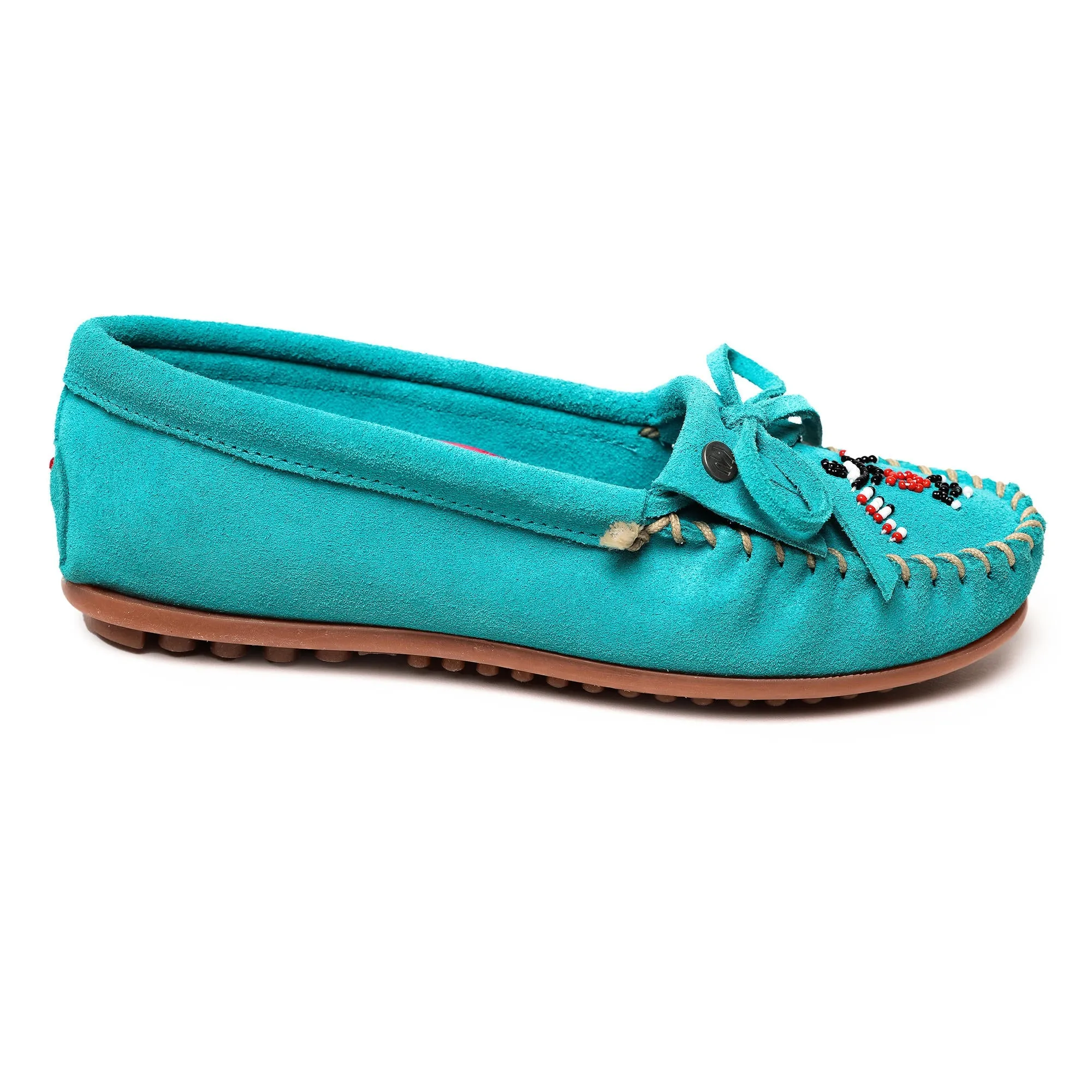 Women's Thunderbird Beaded Leather Moccasins