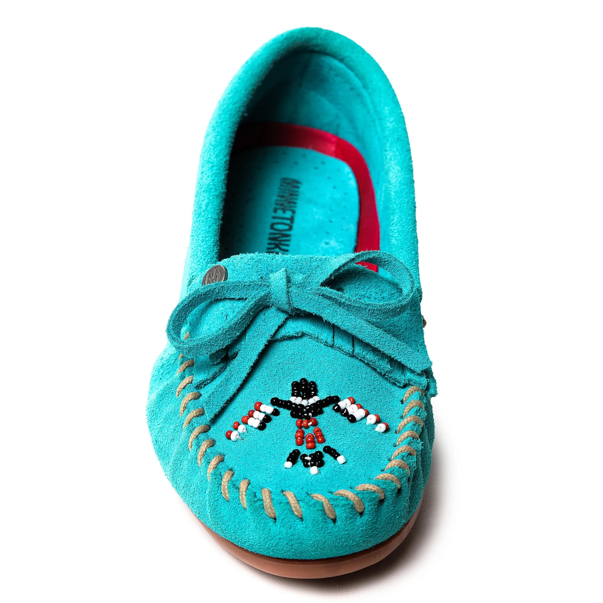 Women's Thunderbird Beaded Leather Moccasins