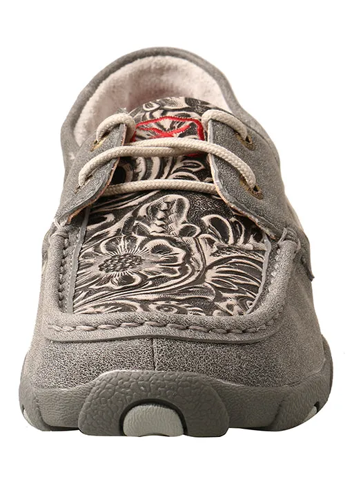 Women's Twisted X Boat Shoe Driving Moc in Grey/Multi