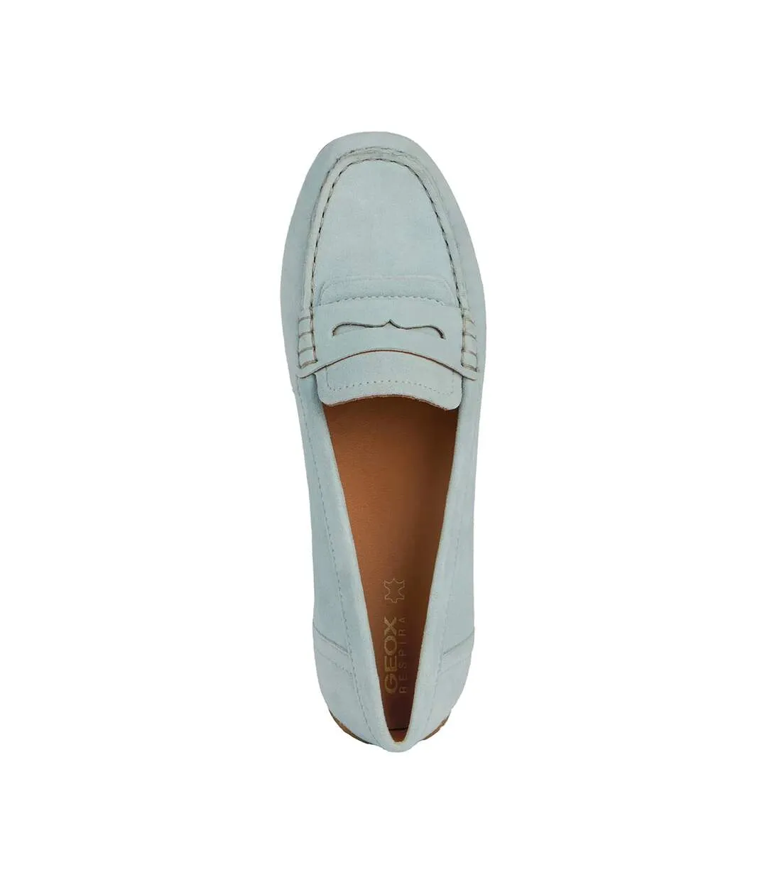 Light Blue Geox Kosmopolis Suede Moccasins