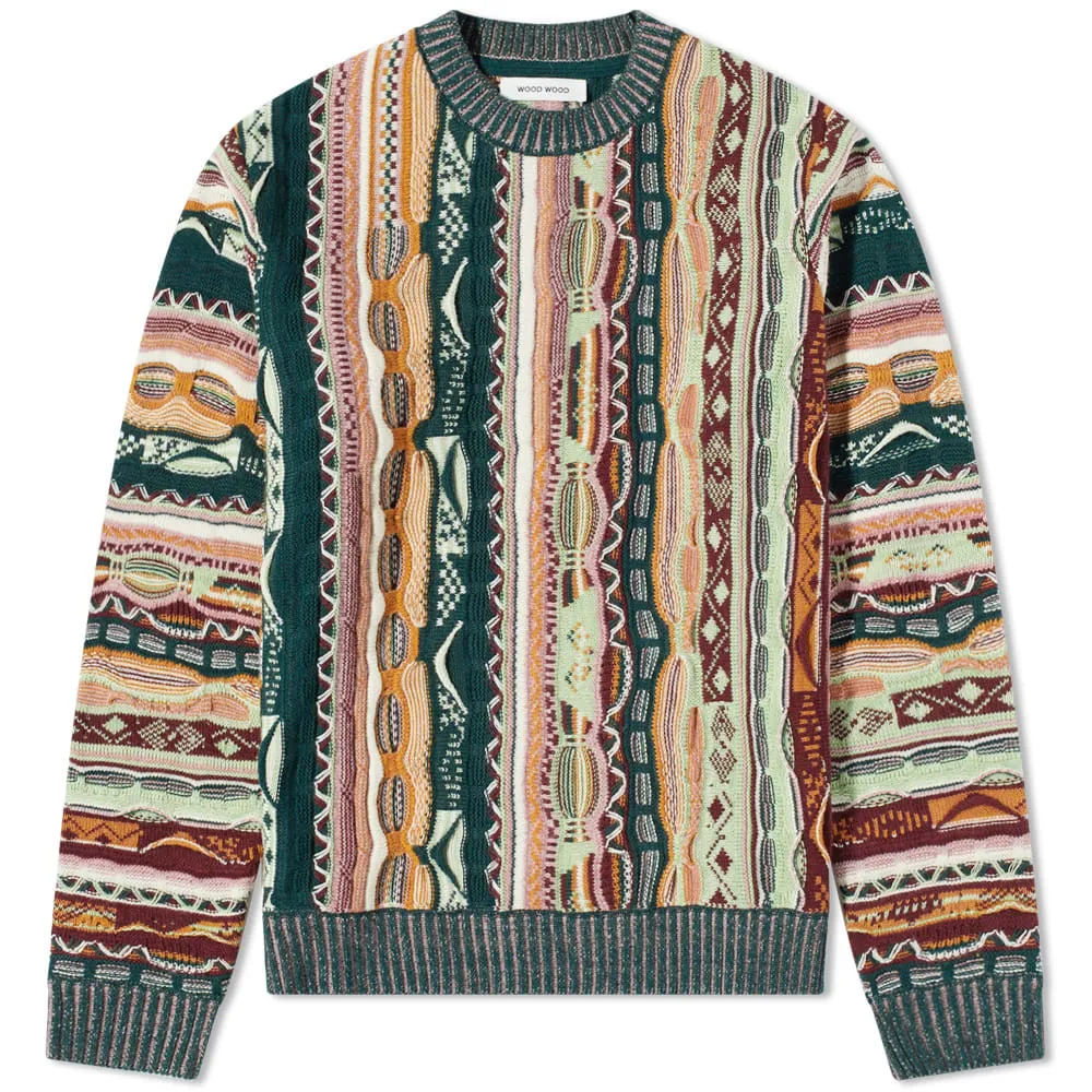 Wood Beckett Coogi Multicolor Knit Sweater