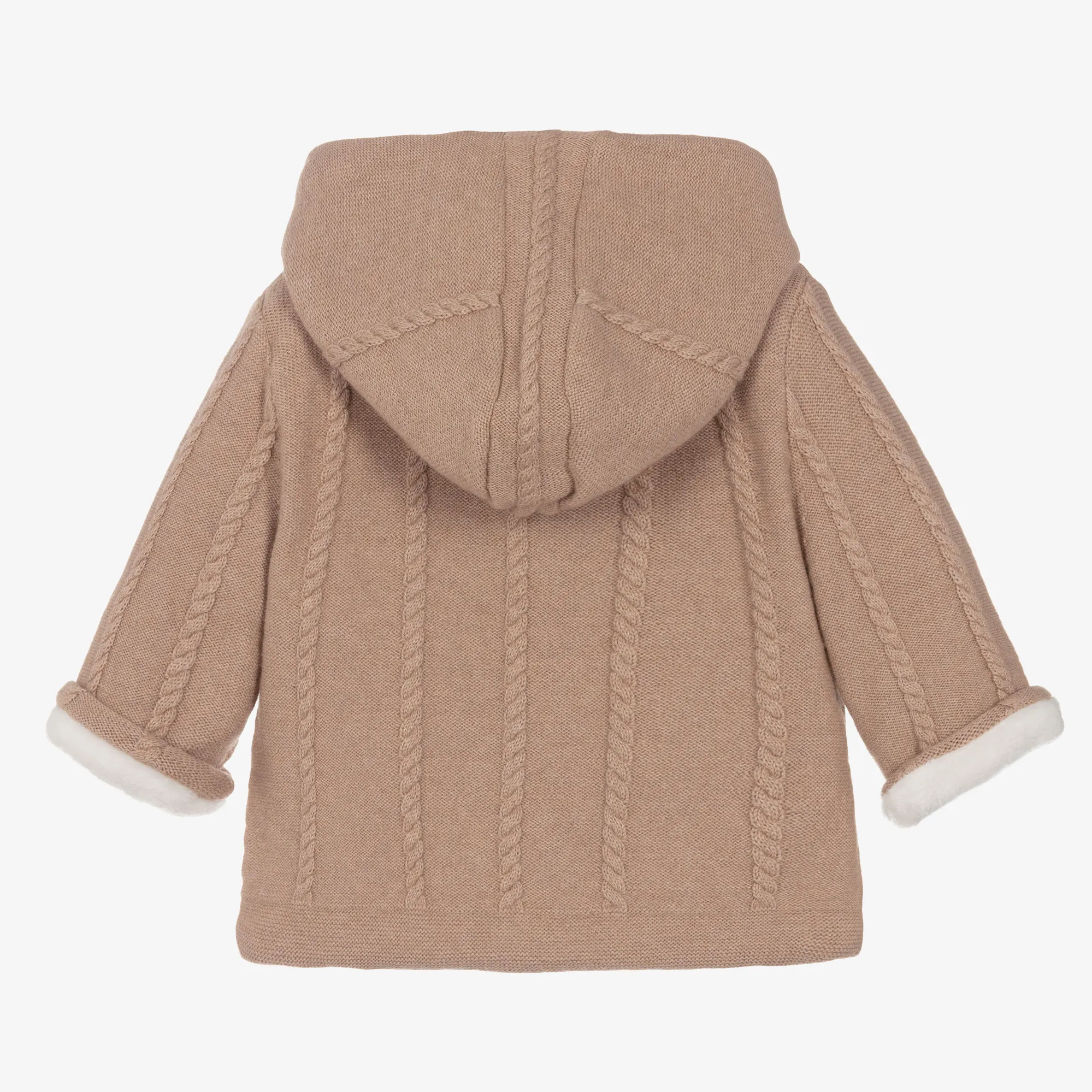 Wool Cashmere Baby Pram Coat - Beige