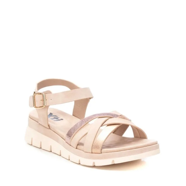 XTI Women's Nude Flat Sandals - Style 142704