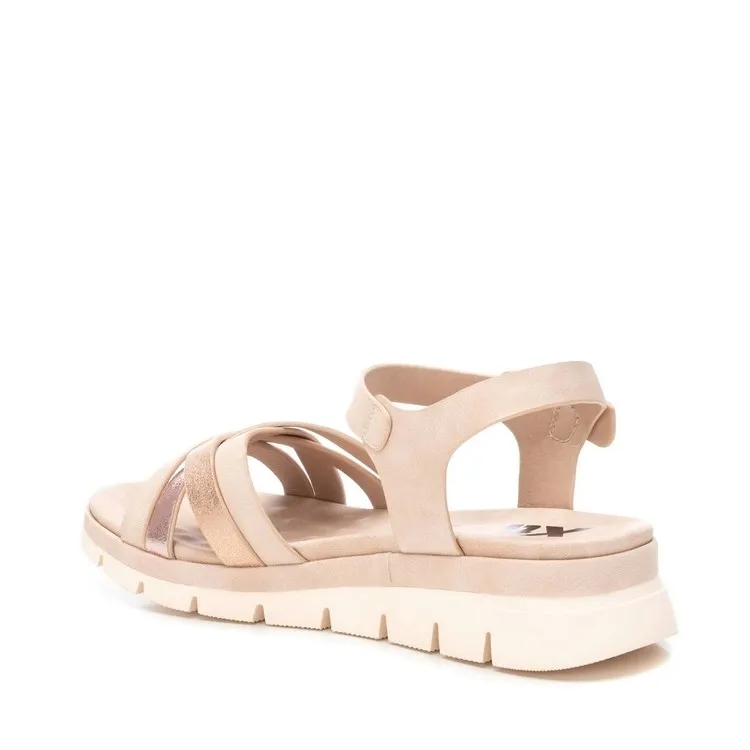 XTI Women's Nude Flat Sandals - Style 142704