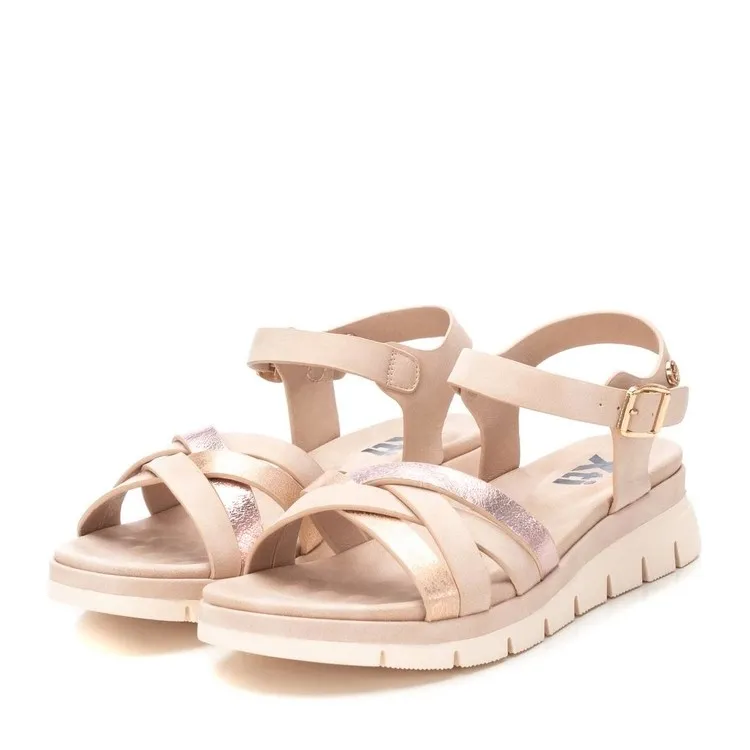 XTI Women's Nude Flat Sandals - Style 142704