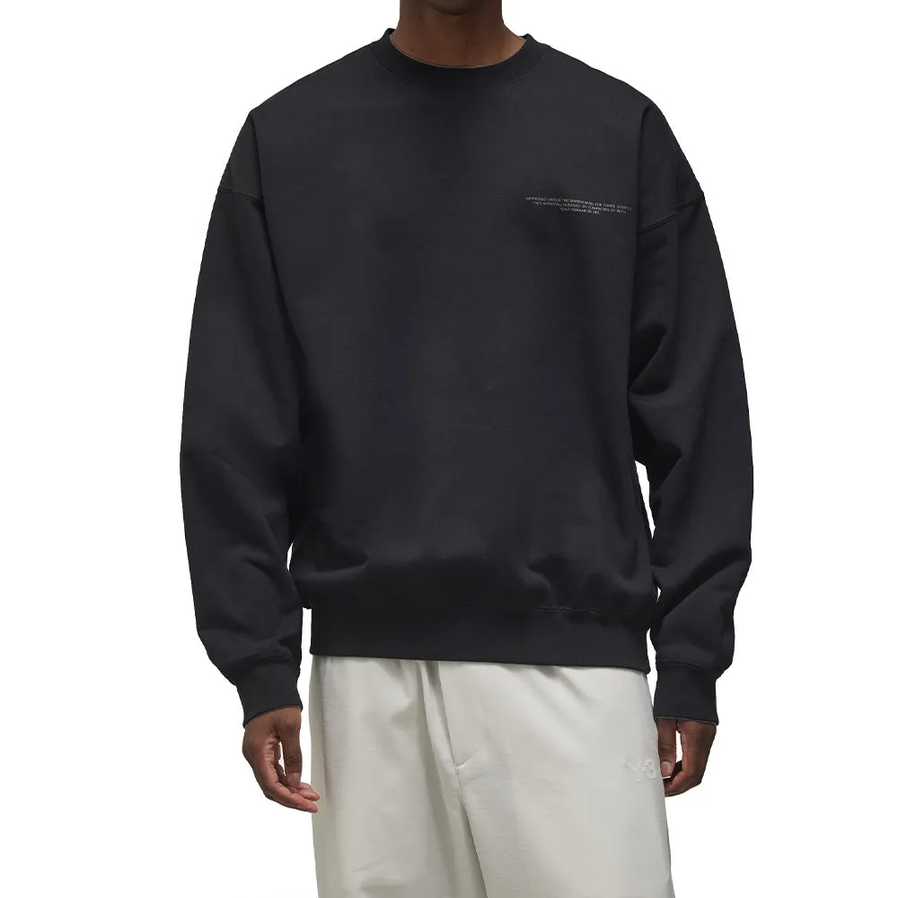 Y-3 LOGO CREW SWEATSHIRT UNISEX