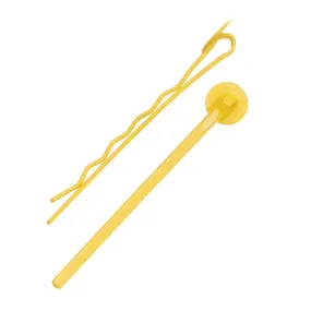 Yellow Metal Bobby Pins with Glueable 8mm Pads (Set of 10)