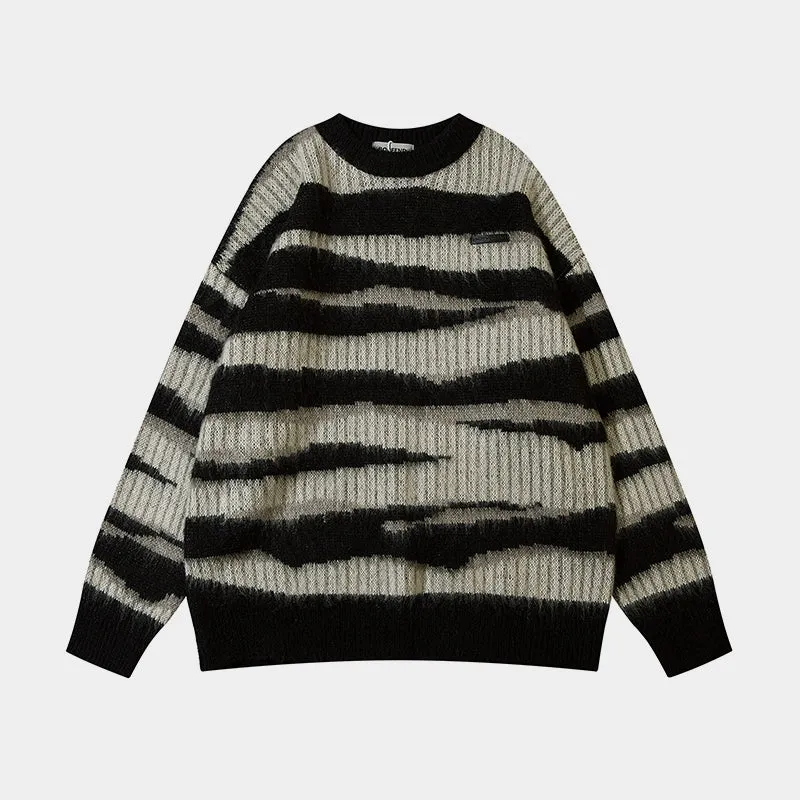 Zebra Stripes | Cozy High Street Knit Jumper